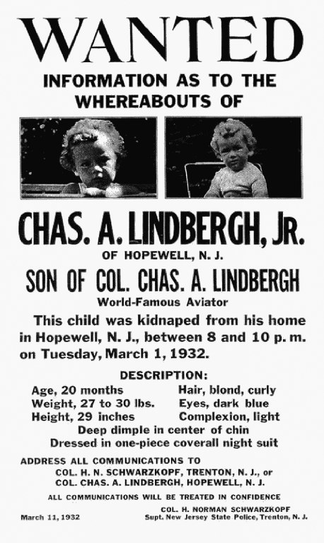 Lindbergh baby poster