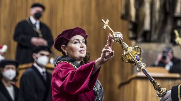 Rector Králíčková takes inaugural oath