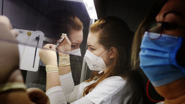 In pictures: Vaccines rolled out at university hospital